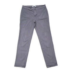 Lila Ryan Zuri Steel Gray Tapered Stretchy Skinny Pants Womens Size 10